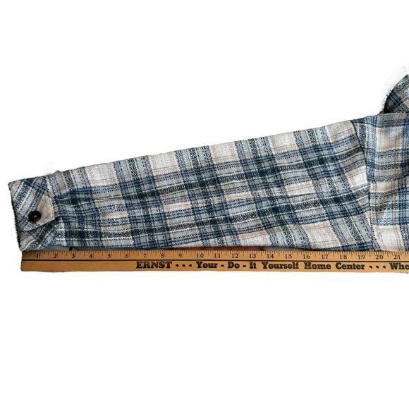 Boston Traders Tweed Plaid Flannel Button Up Shacket Jacket Women's Size L - Picture 11 of 11